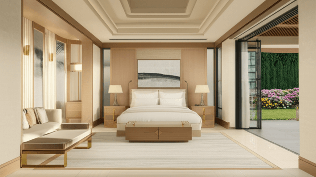 Elegant garden suite interior